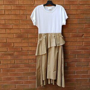3.1 Phillip Lim White and Tan Dress